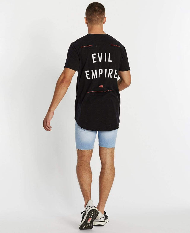 Nena & Pasadena Evil Empire Cape Back T-Shirt Acid Black