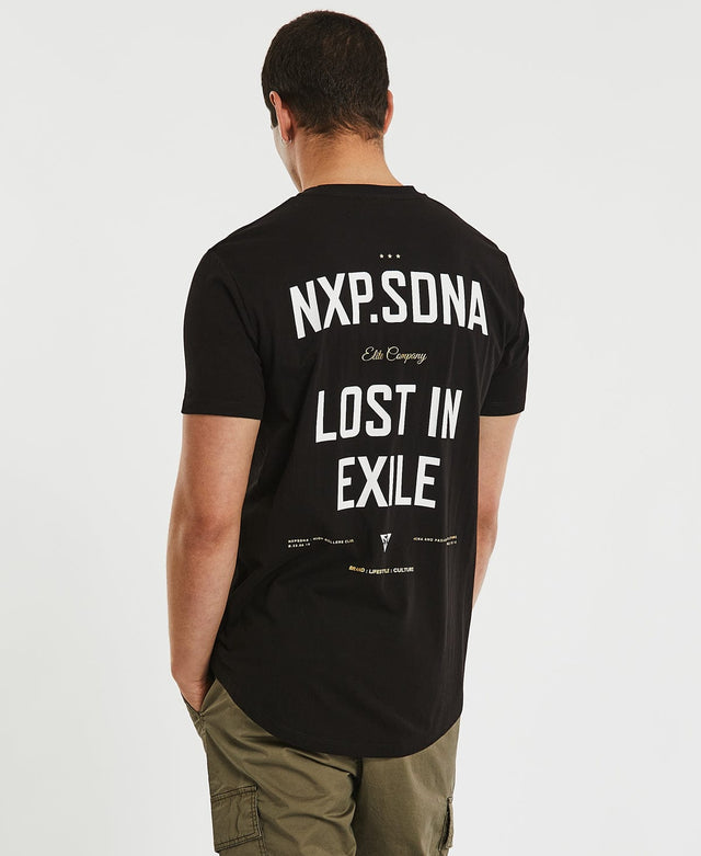 Nena & Pasadena Exile Cape Back T-Shirt Jet Black