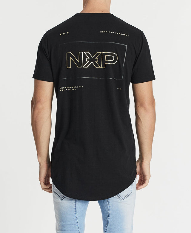 Nena & Pasadena Faithless Cape Back T-Shirt Jet Black