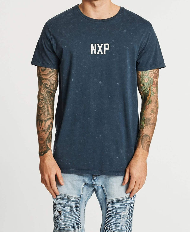 Nena & Pasadena Feared Cape Back T-Shirt Acid Navy