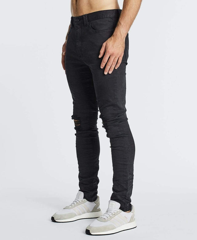 Nena & Pasadena Flynn 5 Pocket Skinny Fit Jeans Jet Black
