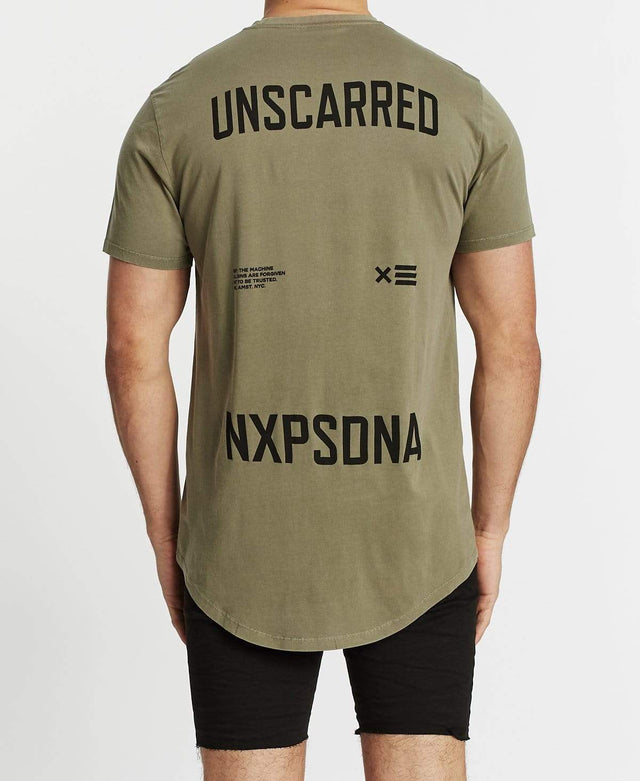 Nena & Pasadena Forgiven Sins Cape Back T-Shirt Pigment Khaki