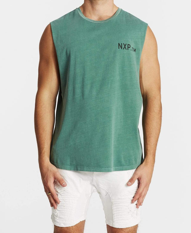 Nena & Pasadena Freedom Time Scoop Back Muscle Tee Pigment Teal