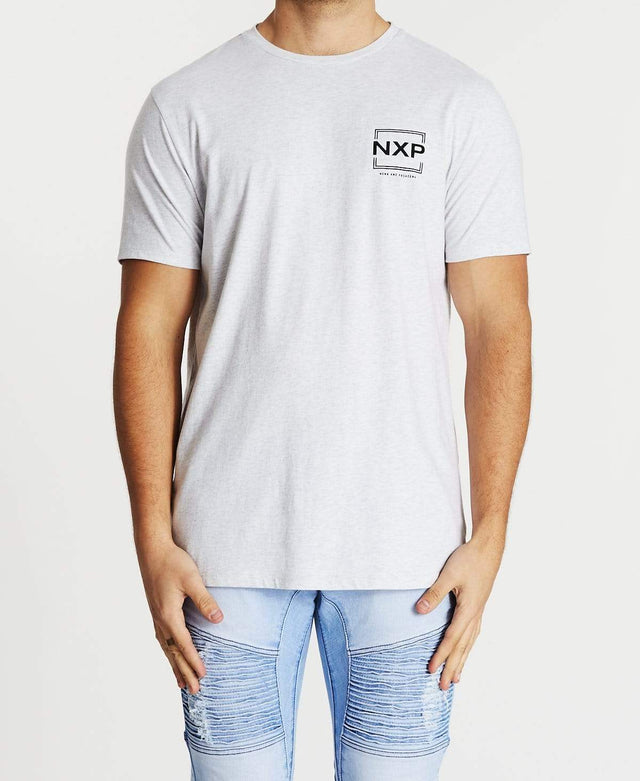 Nena & Pasadena Generous Scoop Back T-Shirt Snow Marle