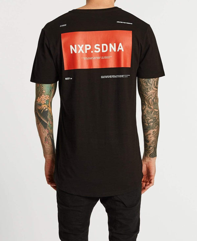 Nena & Pasadena Influence Scoop Back T-Shirt Jet Black