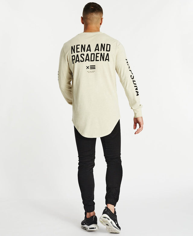 Nena & Pasadena Integrity Cape Back Long Sleeve T-Shirt Pigment Sand