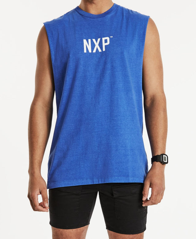 Nena & Pasadena Luck Relaxed Muscle Tee Pigment Amparo Blue
