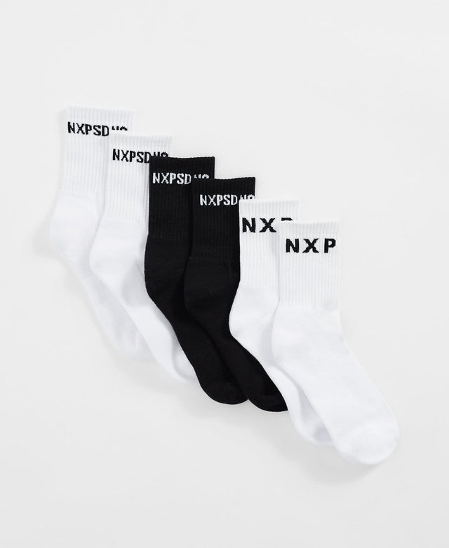 Nena & Pasadena NXP Mid Socks 3 Pack Multi Colour