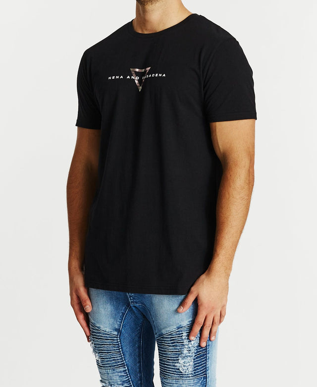 Nena & Pasadena Oblivion Cape Back T-Shirt Jet Black