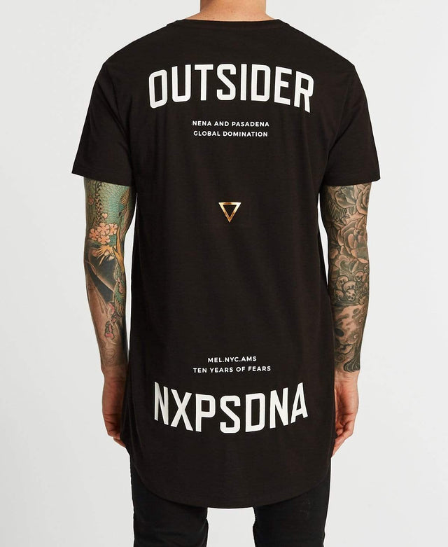 Nena & Pasadena Outsider Cape Back T-Shirt Jet Black