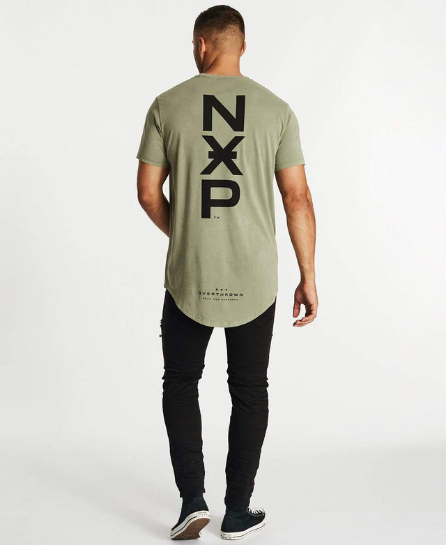 Nena & Pasadena Overthrown Cape Back T-Shirt Pigment Khaki