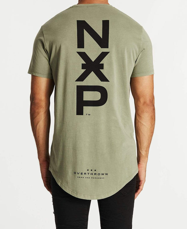 Nena & Pasadena Overthrown Cape Back T-Shirt Pigment Khaki