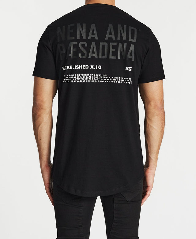 Nena & Pasadena Problems Cape Back T-Shirt Jet Black