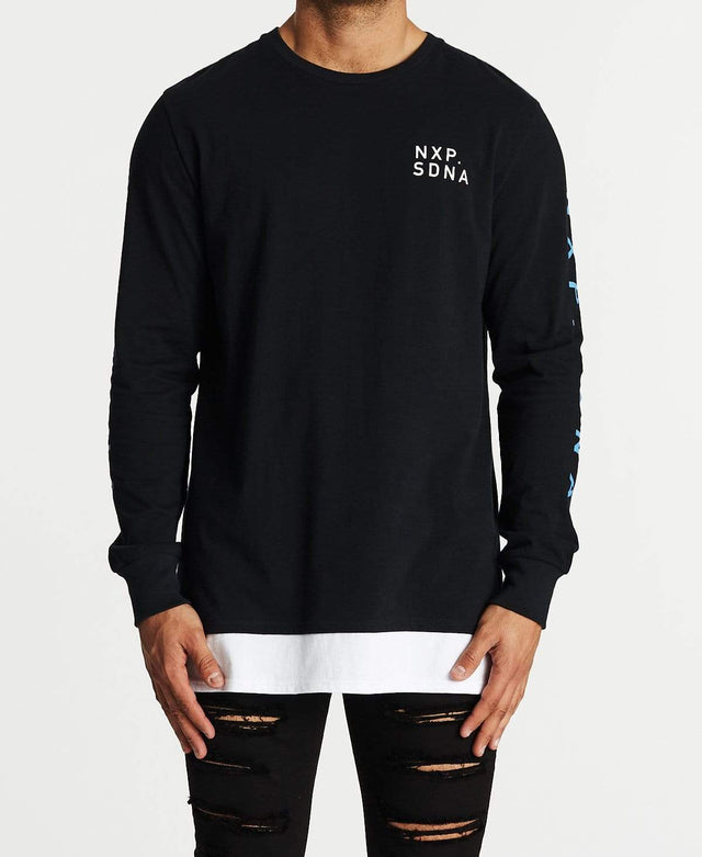 Nena & Pasadena Protected Standard Layered Long Sleeve T-Shirt Jet Black