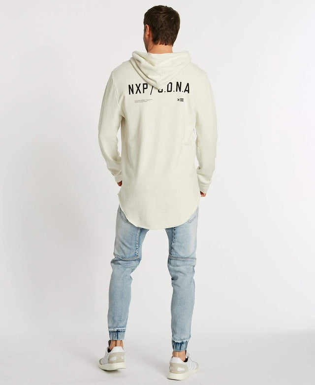 Nena & Pasadena Reckless Dual Curved Hoodie Pigment Off White