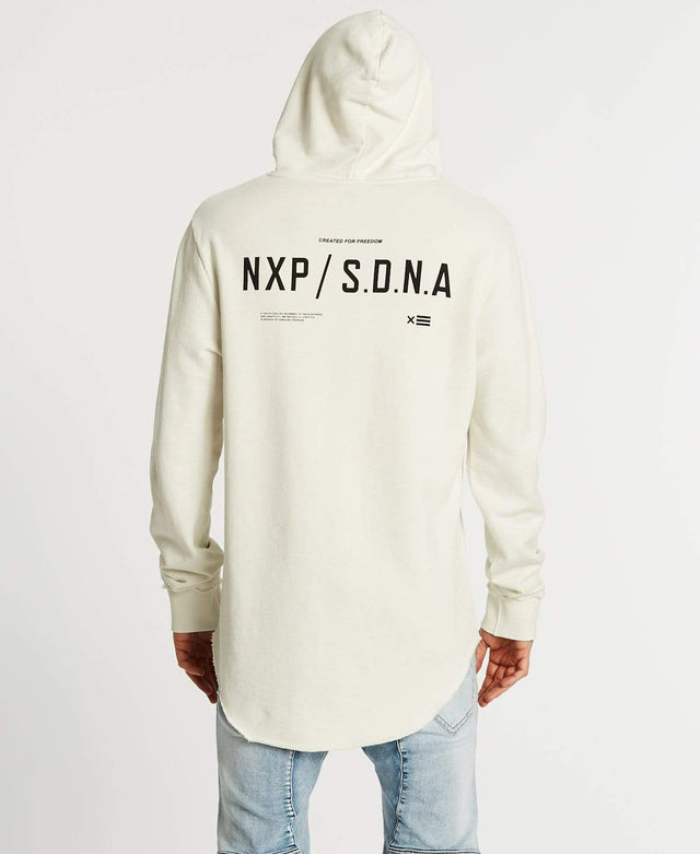 Nena & Pasadena Reckless Dual Curved Hoodie Pigment Off White