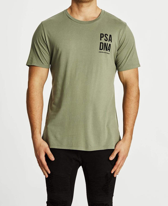 Nena & Pasadena Revolution Step Hem T-Shirt Pigment Khaki