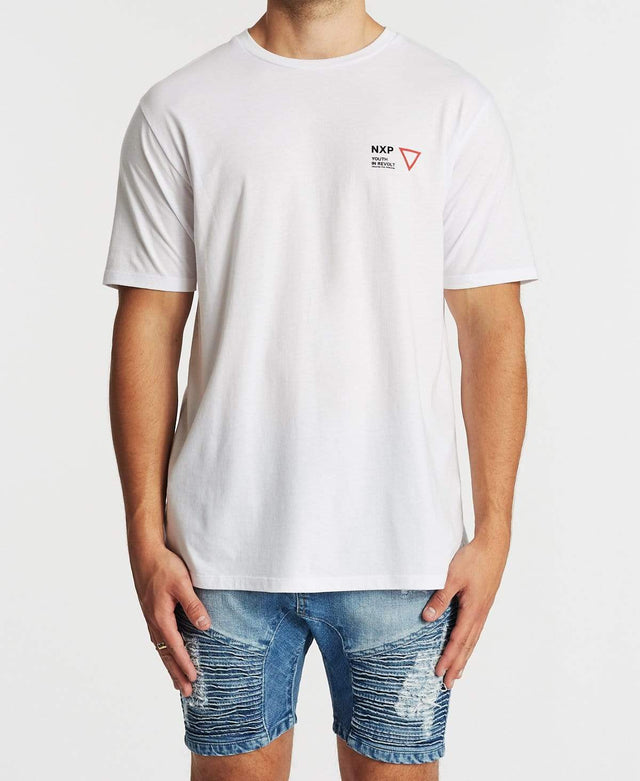 Nena & Pasadena Revolution Step Hem T-Shirt White