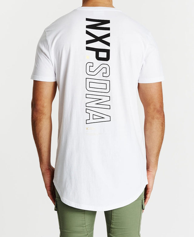 Nena & Pasadena Sway Cape Back T-Shirt White