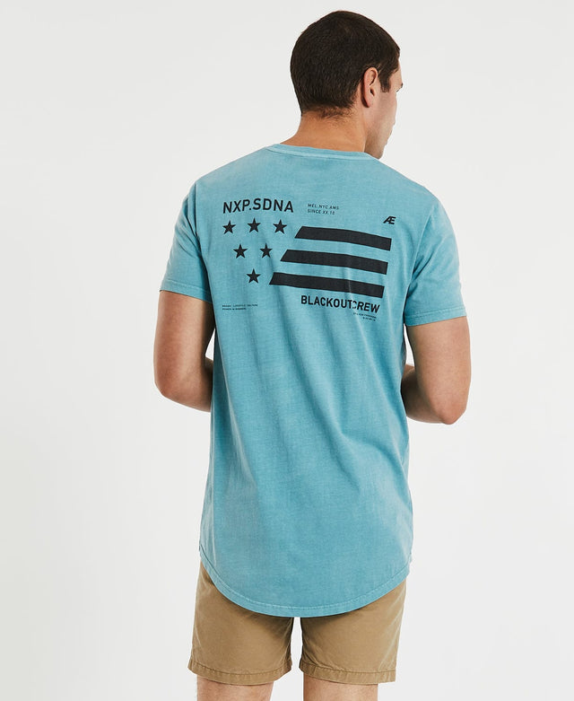 Nena & Pasadena Torpedo Cape Back T-Shirt Blue