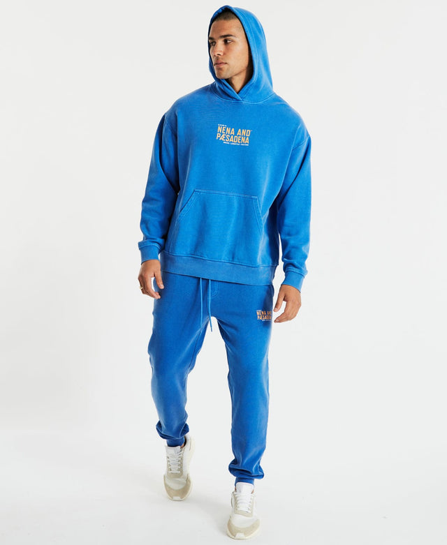 Nena & Pasadena Tournament Relaxed Hoodie Pigment Palace Blue