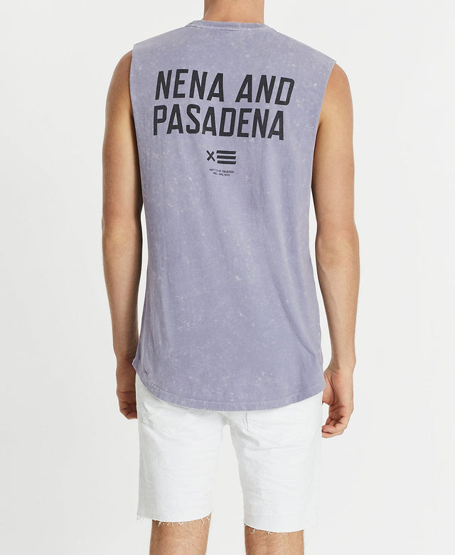 Nena & Pasadena Ultimatum Scoop Back Muscle Tee Acid Lavender