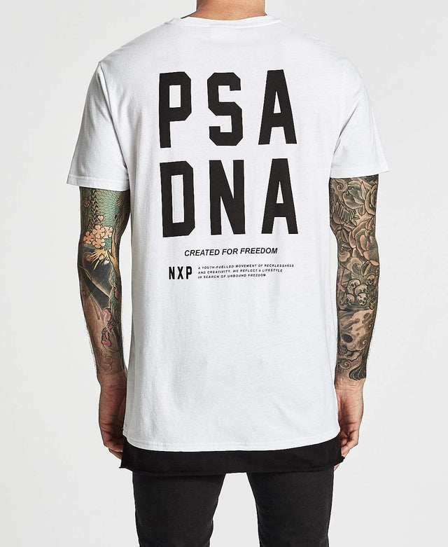 Nena & Pasadena Unbound Layered Hem T-Shirt White