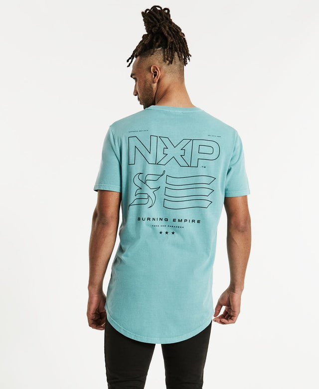 Nena & Pasadena Underground Cape Back T-Shirt Pigment Aqua