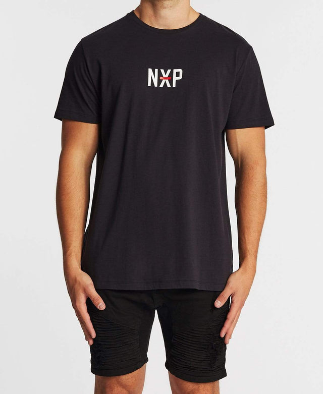 Nena & Pasadena Unscarred Scoop Back T-Shirt Jet Black