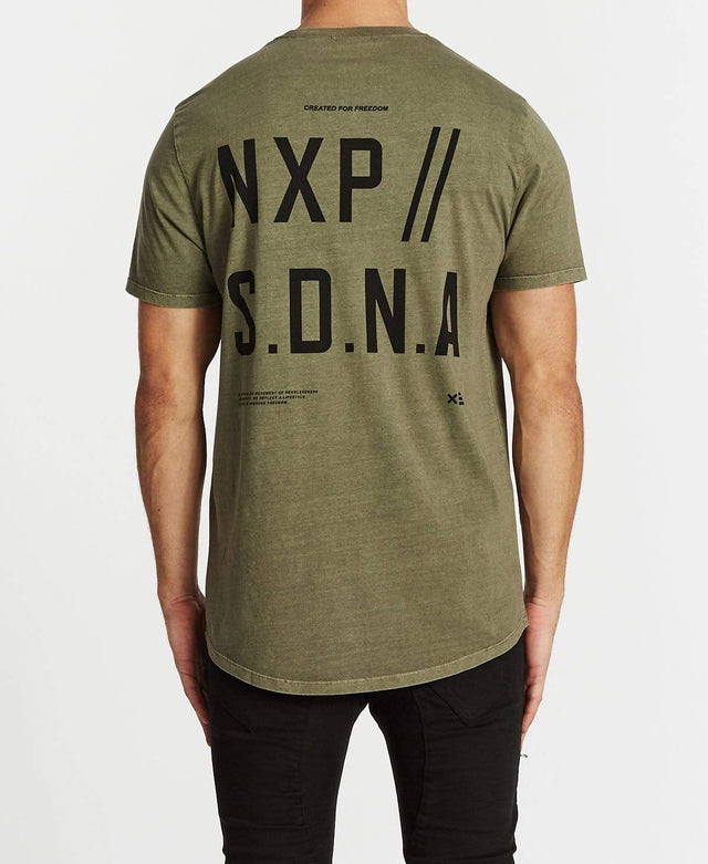 Nena & Pasadena Vision Scoop Back T-Shirt Pigment Khaki