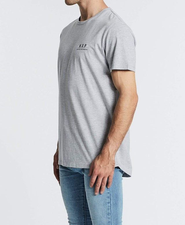 Nena & Pasadena Vitality Scoop Back T-Shirt Grey Marle