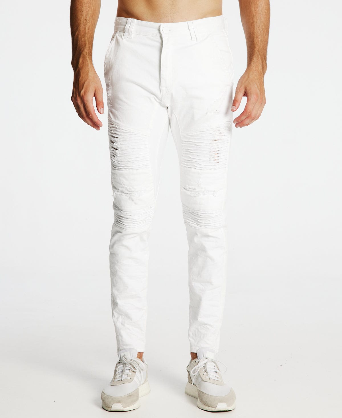 White on sale biker jeans