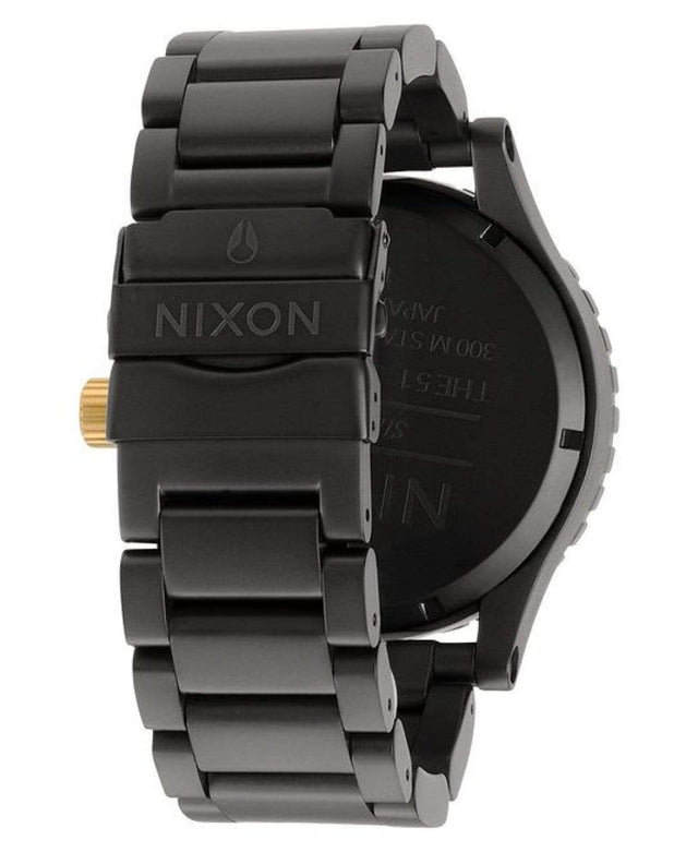 Nixon 51-30 Chrono- Matte Black/Gold Black Watch