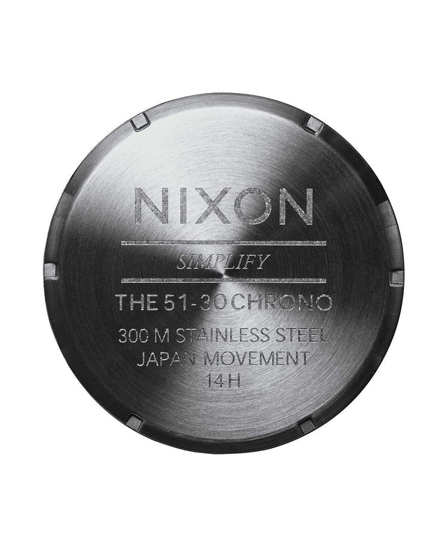 Nixon 51-30 Chrono Watch All Black/Rose Gold Black Watch