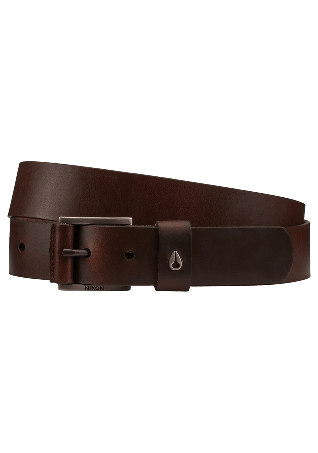 Nixon Americana Leather Belt - Dark Brown Dark Brown