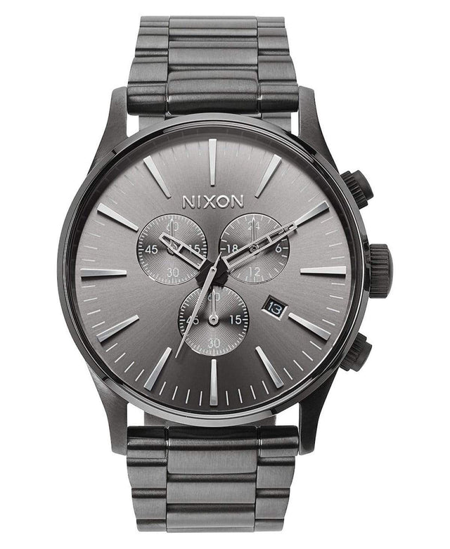 Nixon Sentry Chrono Watch- All Gunmetal Grey