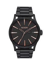 Sentry Stainless Steel Watch All Black/Rose Gold/Black