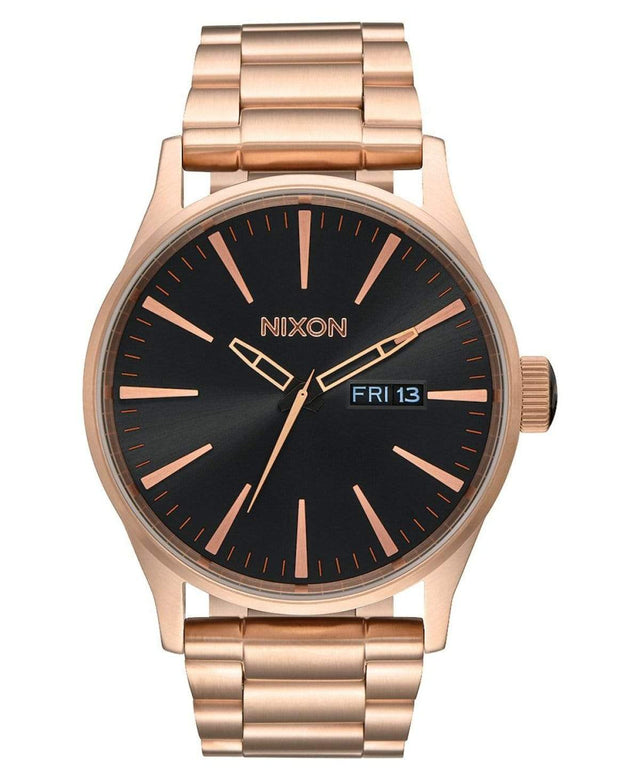 Nixon Sentry Stainless Steel Watch All Rose Gold/Black/Rose Gold