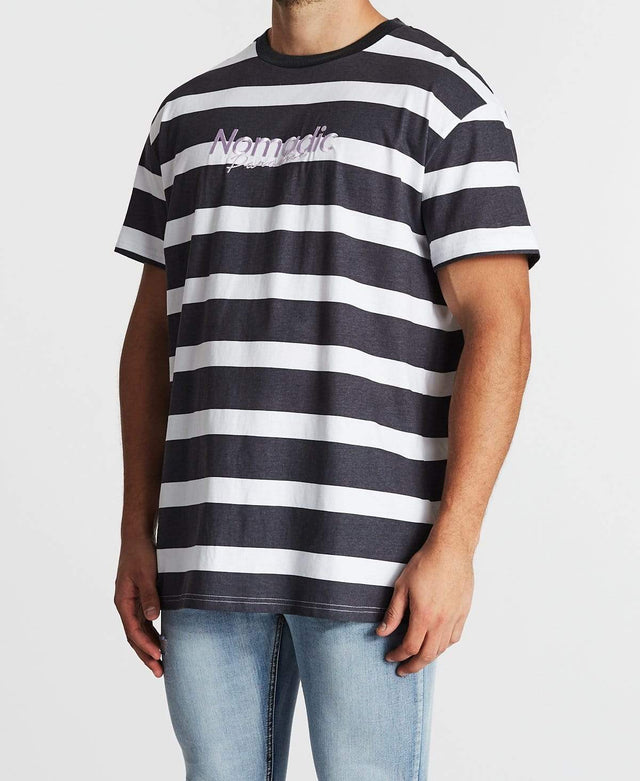 Nomadic Dark Desert Relaxed T-Shirt Asphalt/White Stripe