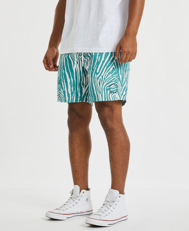 Nomadic Deep Beach Shorts Green Print
