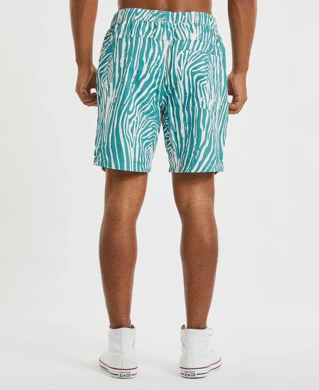Nomadic Deep Beach Shorts Green Print