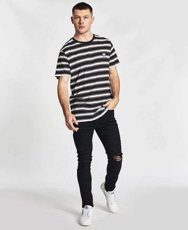 Nomadic Distance Standard T-Shirt Black/White Stripe