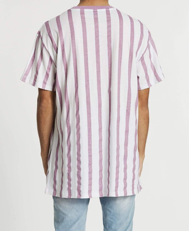 Nomadic Hollow Relaxed T-Shirt Mauve/White Stripe