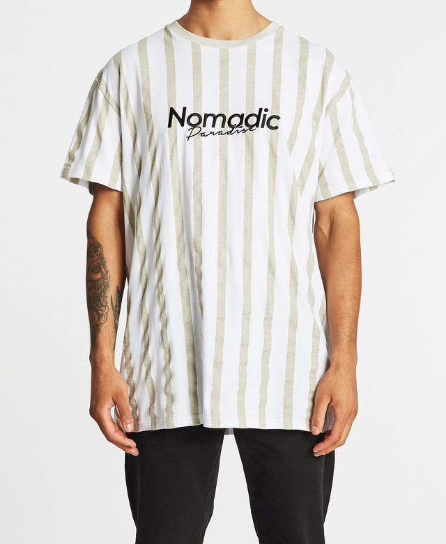 Nomadic Hollow Relaxed T-Shirt Sand/White Stripe