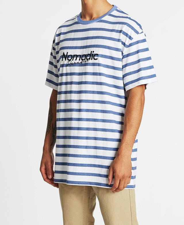 Nomadic Hollow Relaxed Tee Infinity/White Stripe