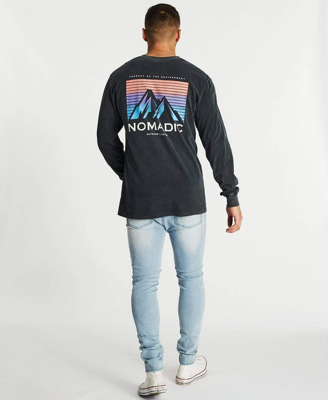 Nomadic Inaccessible Relaxed Long Sleeve T-Shirt Pigment Asphalt