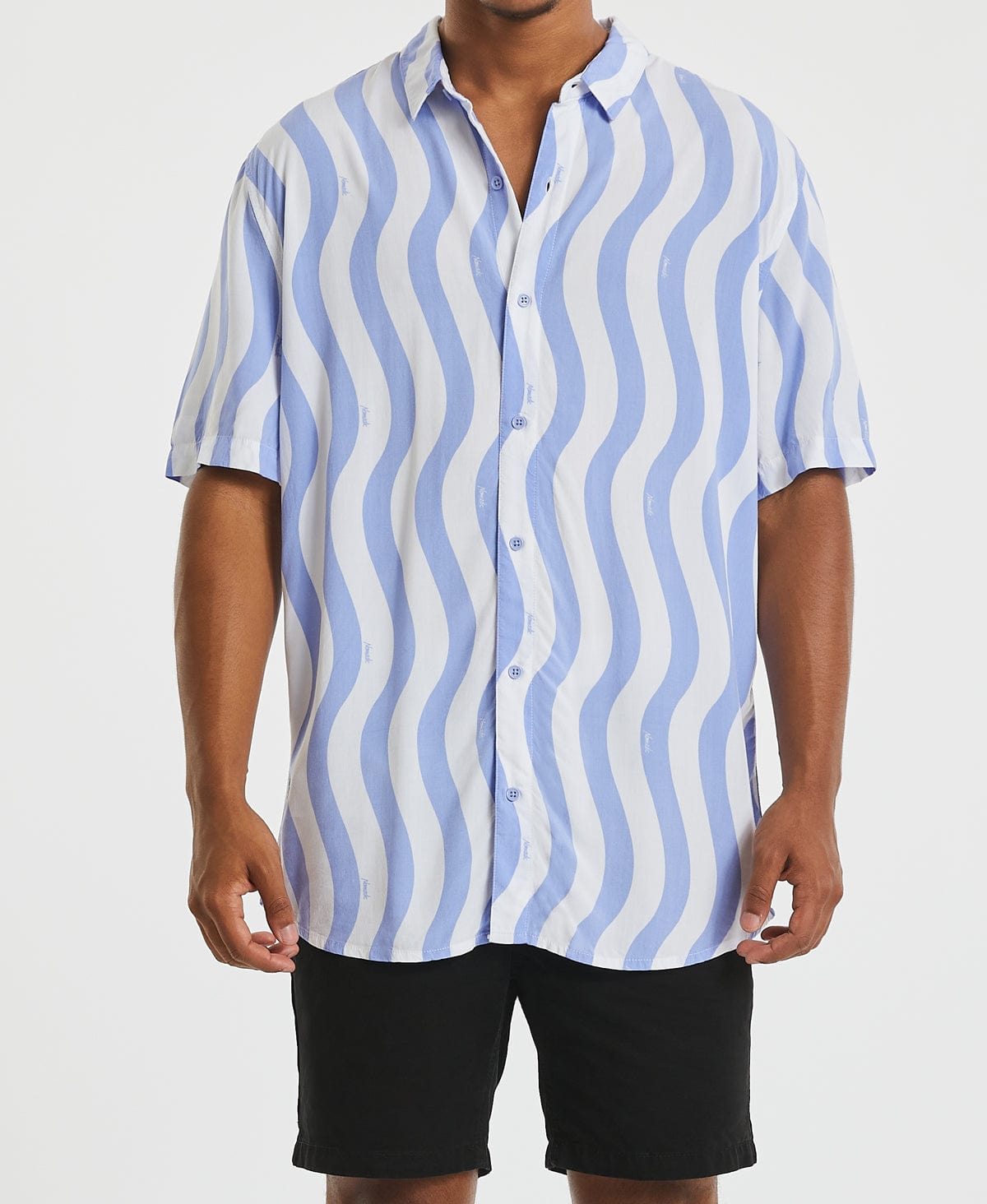Innerbloom Relaxed Short Sleeve Shirt Blue Stripe – Neverland Store