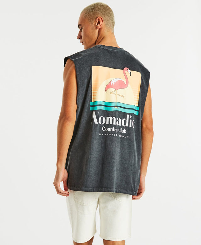 Nomadic Luck Relaxed Muscle Tee Pigment Asphalt