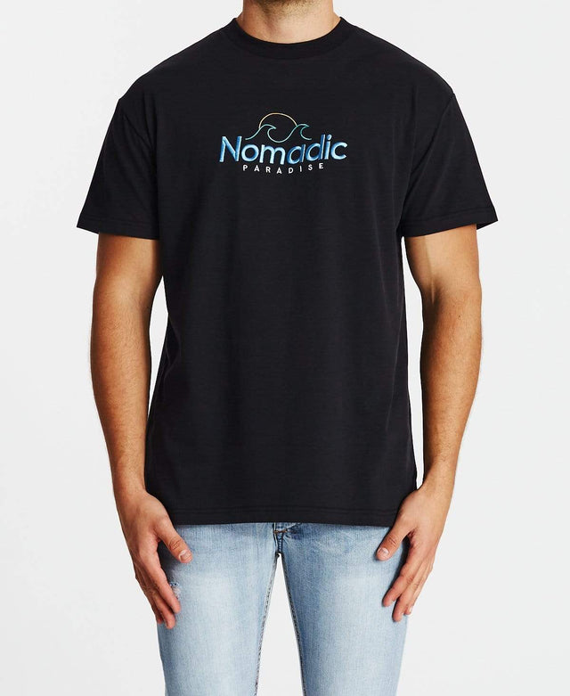 Nomadic Ocean Front Relaxed T-Shirt Jet Black