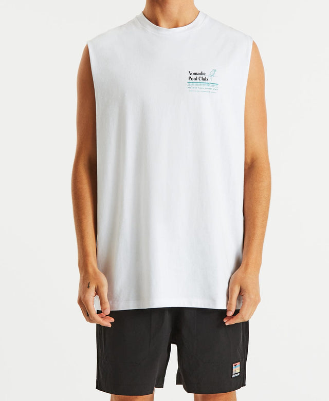 Nomadic Pool Club Relaxed Muscle Tee White